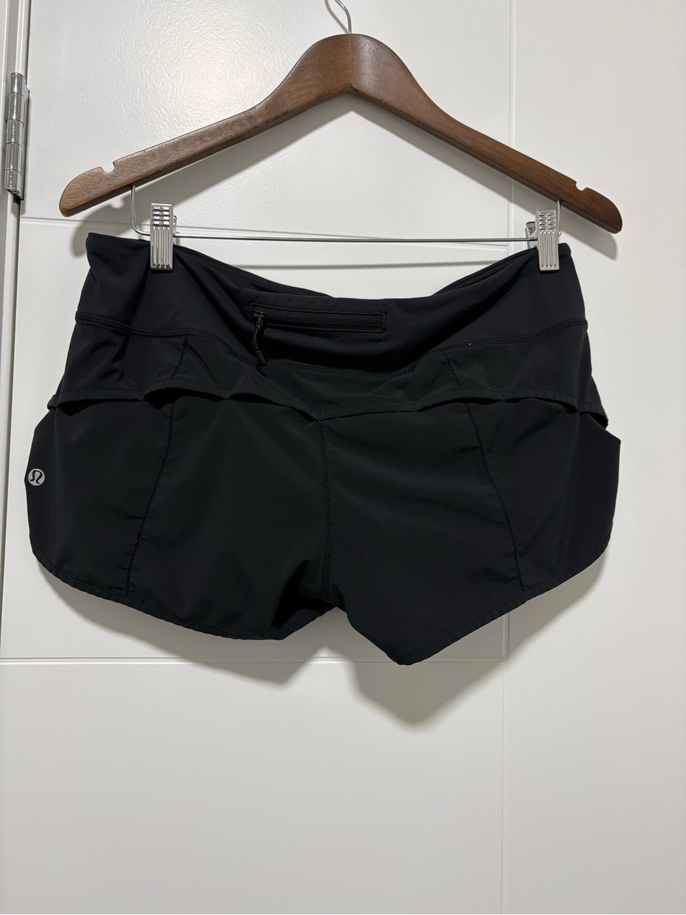 lululemon athletica Black Women's Running Shorts with Back Zip